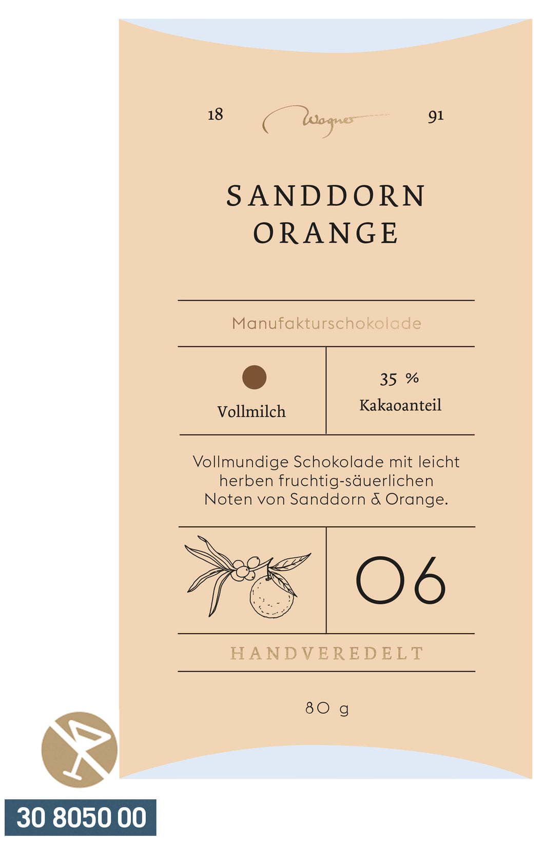 Manufakturschokolade Sanddorn Orange