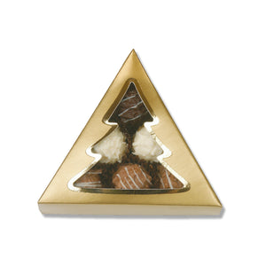 Dreieckschachtel Tannenbaum gold